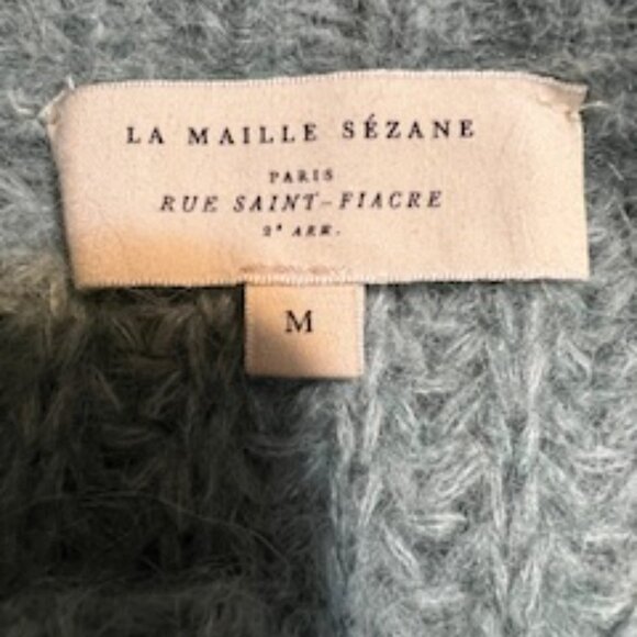 Almost New Sezane Sage Green Gilet Amance Cardigan Sweater Size Med. - Picture 4 of 7